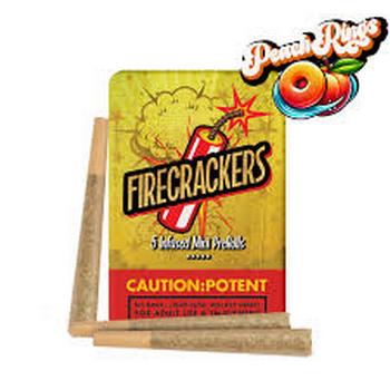 Firecrackers | 5 Pack Peach Rings Infused Prerolls