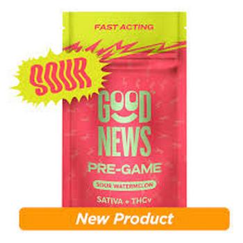 Good News | 2:1 THC:THCV Pre-Game Sour Watermelon Gummies  