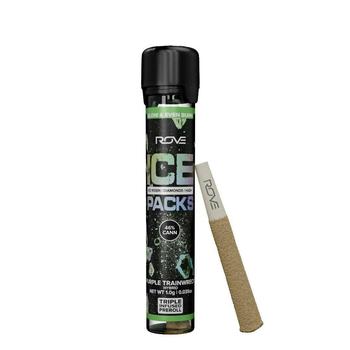 Rove Ice Packs | 1g Purple Trainwreck Rosin, Diamond, Hash Infused Preroll