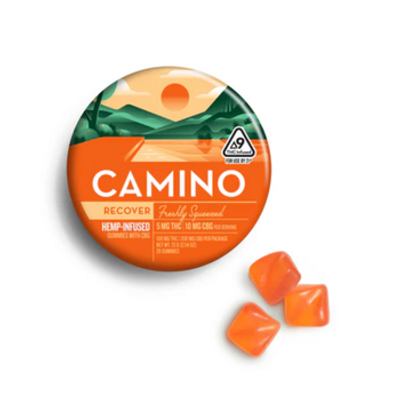 Camino | Gummy | 100mg | 20 pc | RECOVER | Freshly Squeezed | 100mg: 200mg THC:CBGSativa