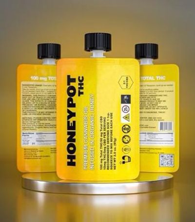 Honey Pot | Honey | 100MG | 10 Doses | Organic NIGHT Honey | Kosher | 2:1 THC:CBD