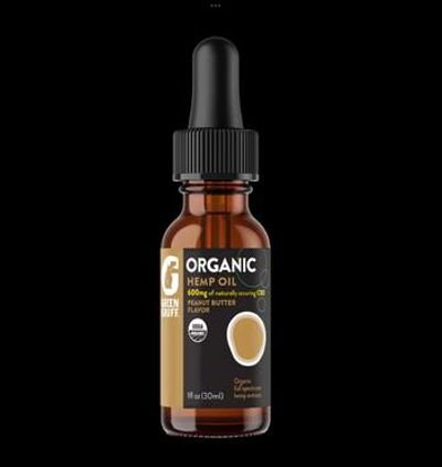 Green Gruff | Dog Supplement | 1fl | 30ml | Peanut Butter Favor | Organic Hemp Oil Drops | 600mg CBD