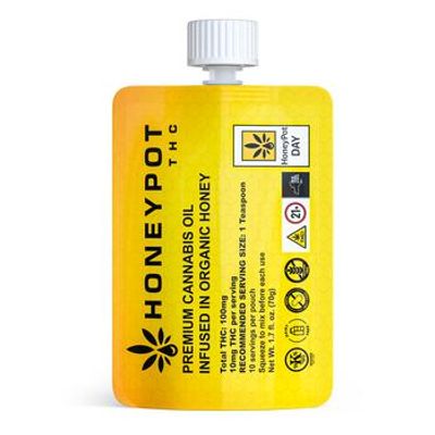 Honey Pot | Honey | 100MG | 10 Doses | Organic DAY Honey | Kosher | G, Nut, D Free | Sativa