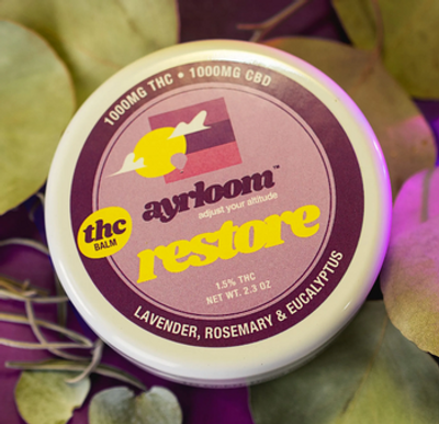 Ayrloom | Balm | 1000mg | Restore | 1:1 THC:CBD | 2.3oz Can