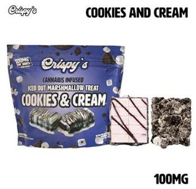 Crispys | Solid Chocolate | Cookies & Creme | 100MG / 10pcs
