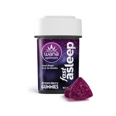 Wana | Gummy | 20mg | 10pc | Fast Asleep | 1:1:1:5 THC:CBN:CBG:CBD | Indica