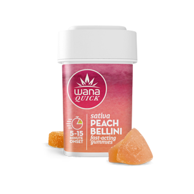 Wana | Gummy | 100mg | 10pc | Peach Bellini | Sativa