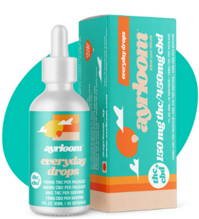 Ayrloom | Tincture | 150mg | Everyday Drops | 1:3 THC:CBD | 1oz