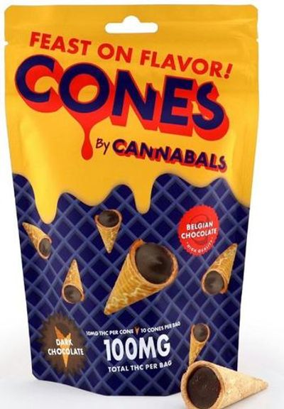 Cannabals | Cones | Dark Chocolate | 10ct | 100 MG THC