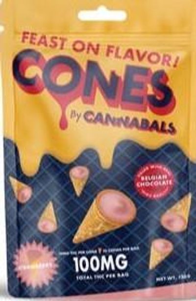 Cannabals | Cones | Strawberry Chocolate | 100mg THC 10ct