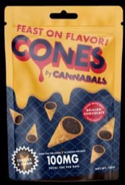 Cannabals | Cones | Cookies & Cream | 100mg THC - 10ct