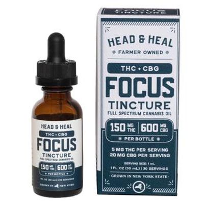 Head & Heal | Tincture | Focus | 150mg | 1:4 THC:CBG | 1oz