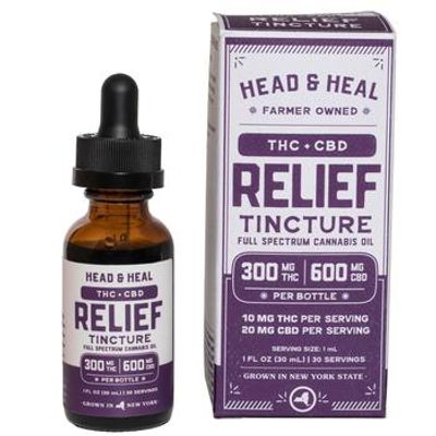 Head & Heal | Tincture | 300mg | Relief | 1:2 THC:CBD | 1oz