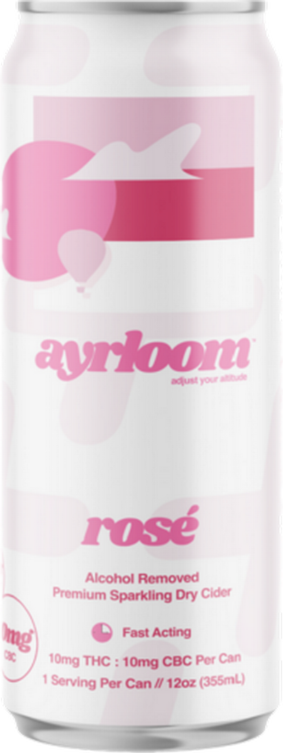 Ayrloom | Beverage | 12oz | Single Can | 10mg THC / 10mg CBC | Rose