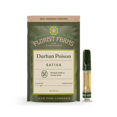Florist Farms | 510 Cart | 1G | Durban Poison | THC 90% | Sativa