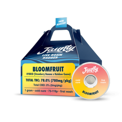 Jaunty | Concentrate | Live Rosin | Badder | 1g | BloomFruit | THC 72.5% | Hybrid