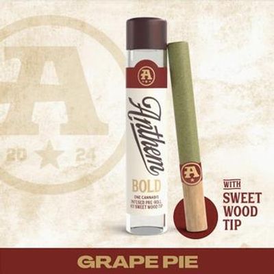 Anthem | Infused Wood Tip Pre-roll | Grape Pie | 1g | 48.8% | Hybrid