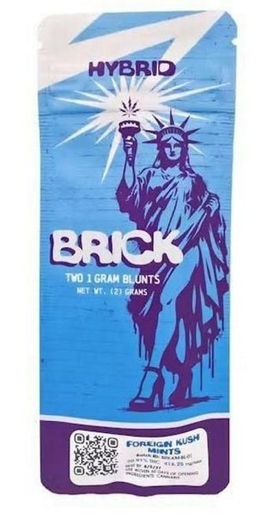 BRICK | 2 x 1G Blunts | Foreign Kush Mintz | 20.91% | Hybrid