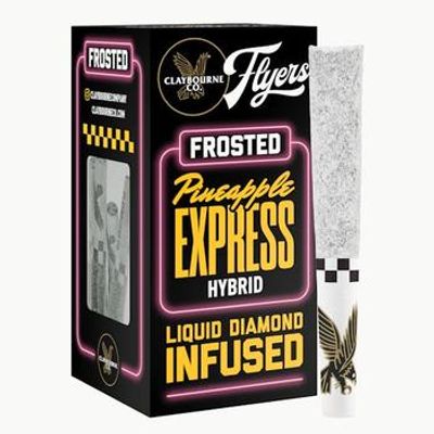 Claybourne Co. Flyers | Infused Preroll | 2.5g | Pineapple Express | 5ct | 37.7% | Hybrid