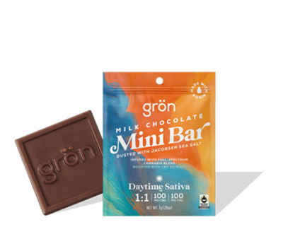 Gron Mini | Milk Chocolate | 1:1 THC:CBG 100mg | Daytime Sativa