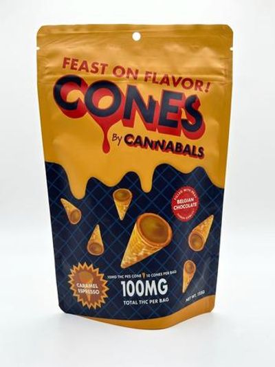 Cannabals | Chocolate Cones | Caramel Espresso | 10ct | 100 MG THC