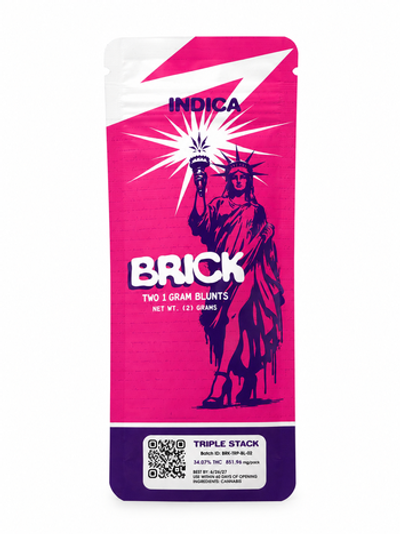 BRICK | 2 x 1G Blunts | Triple Stack | 26.9% | Indica