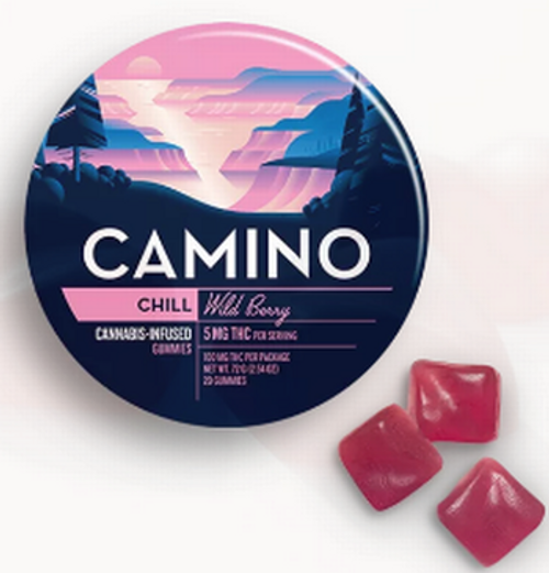 Camino | Gummy | 100mg | CHILL | Wild Berry | 20pc/100mg | Indica Hybrid