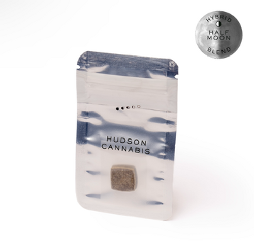 Hudson Cannabis | Concentrate | 1G | Half Moon | Hash Stamp (Square) | THC 58% | Hybrid