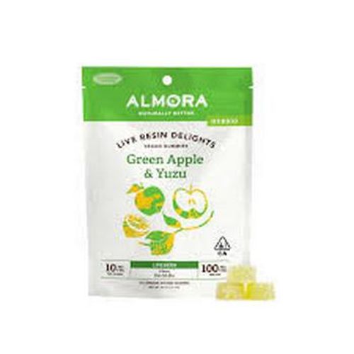 Almora Farm: 100mg Live Resin Gummy Pack: Green Apple & Yuzu [H] 