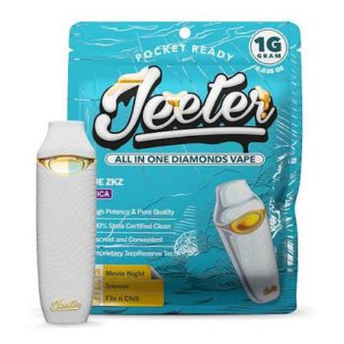 Jeeter Concentrates - AIO Liquid Diamond 1G Vape Cartridge Blue ZKZ