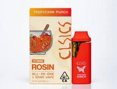 CLSICS Live Rosin All-In-One Cartridge 1g Hybrid Tropicana Punch
