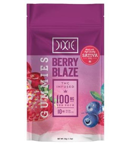Dixie, Berry Blaze Gummies 100mg Sativa