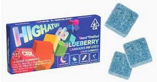 Highatus - Sour Gummies 10pk - Blueberry 1:1:1 THC:CBN:CBD