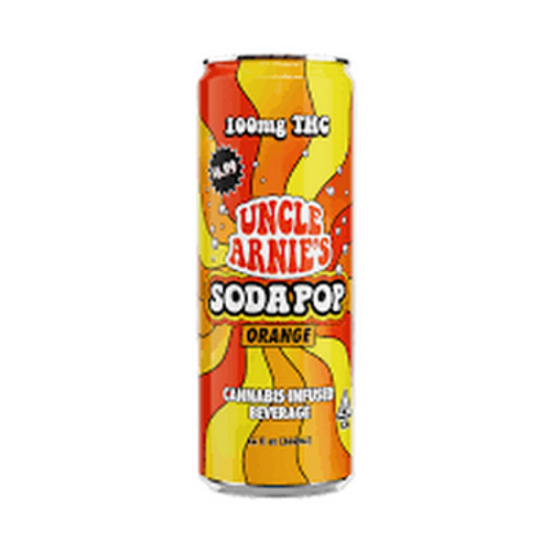 Uncle Arnie's Beverage 12oz Orange Soda 100mg 