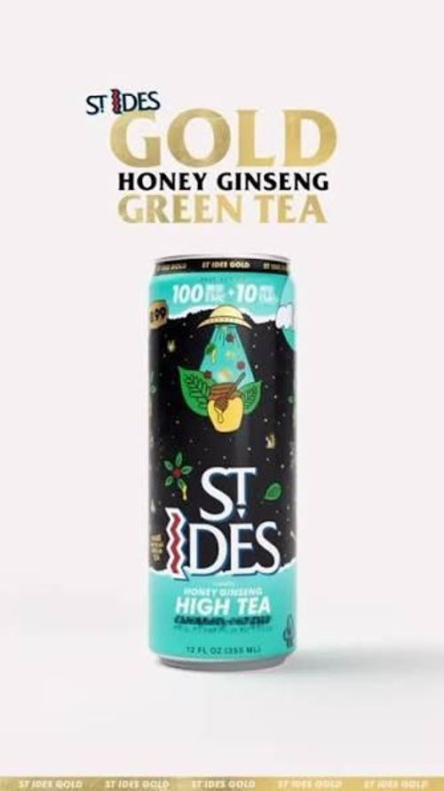 ST IDES - HONEY GINSENG GREEN TEA | 12OZ HIGH TEA 100MG + 10MG THCv