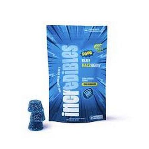 Incredibles | Sour Blue Razzberry 1:1 (THC:CBG) Gummies