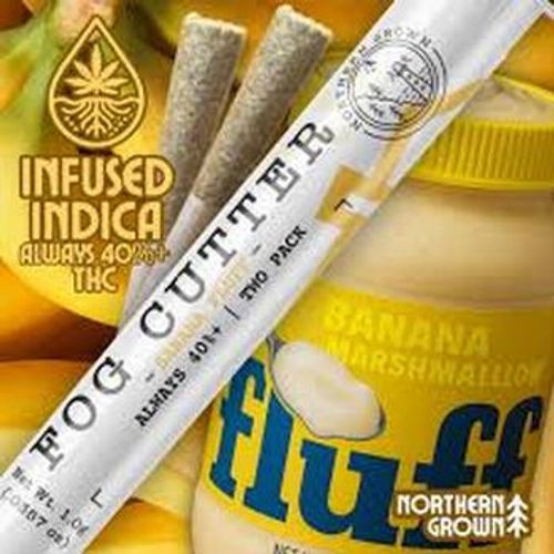 Fog Cutter | 2 Pack 0.5g Banana Fluff Infused Prerolls