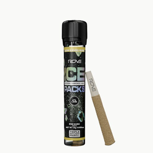 Rove Ice Packs | 1g Kiwi Kush Rosin, Diamond, Hash Infused Preroll